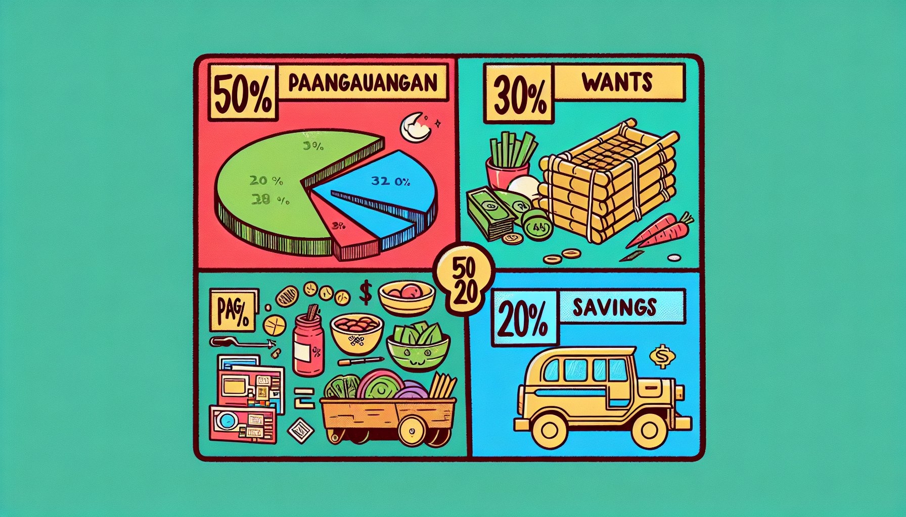 50 30 20 rule explained in Tagalog